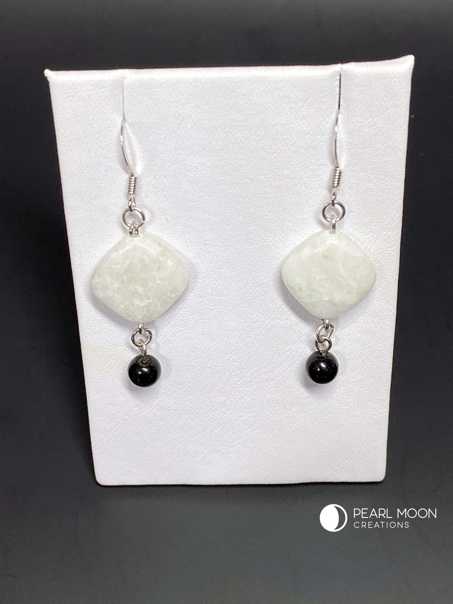 Amazonite Dangle Earrings - Pearl Moon Creations