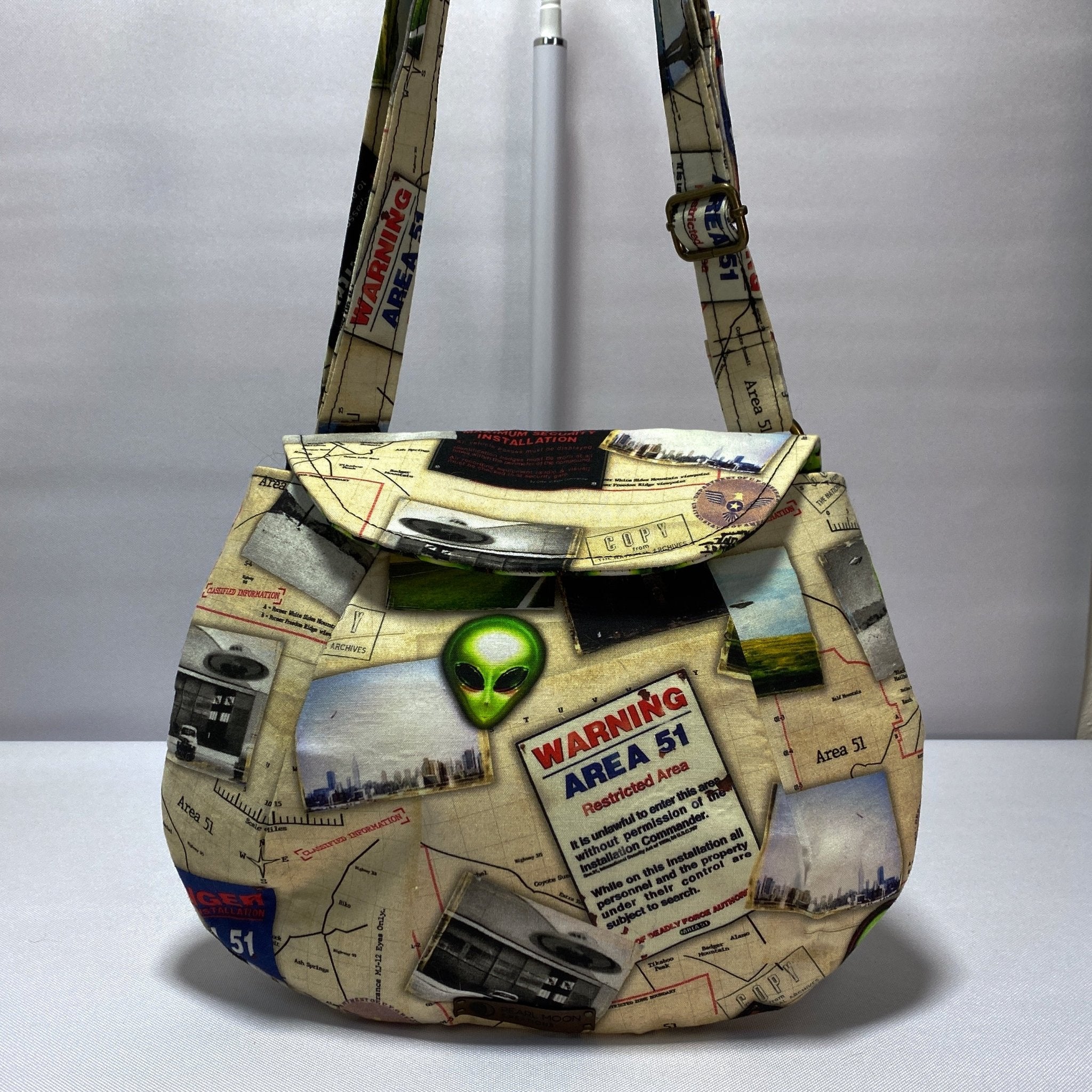 Area 51 Alien Cross Body Bag - Pearl Moon Creations