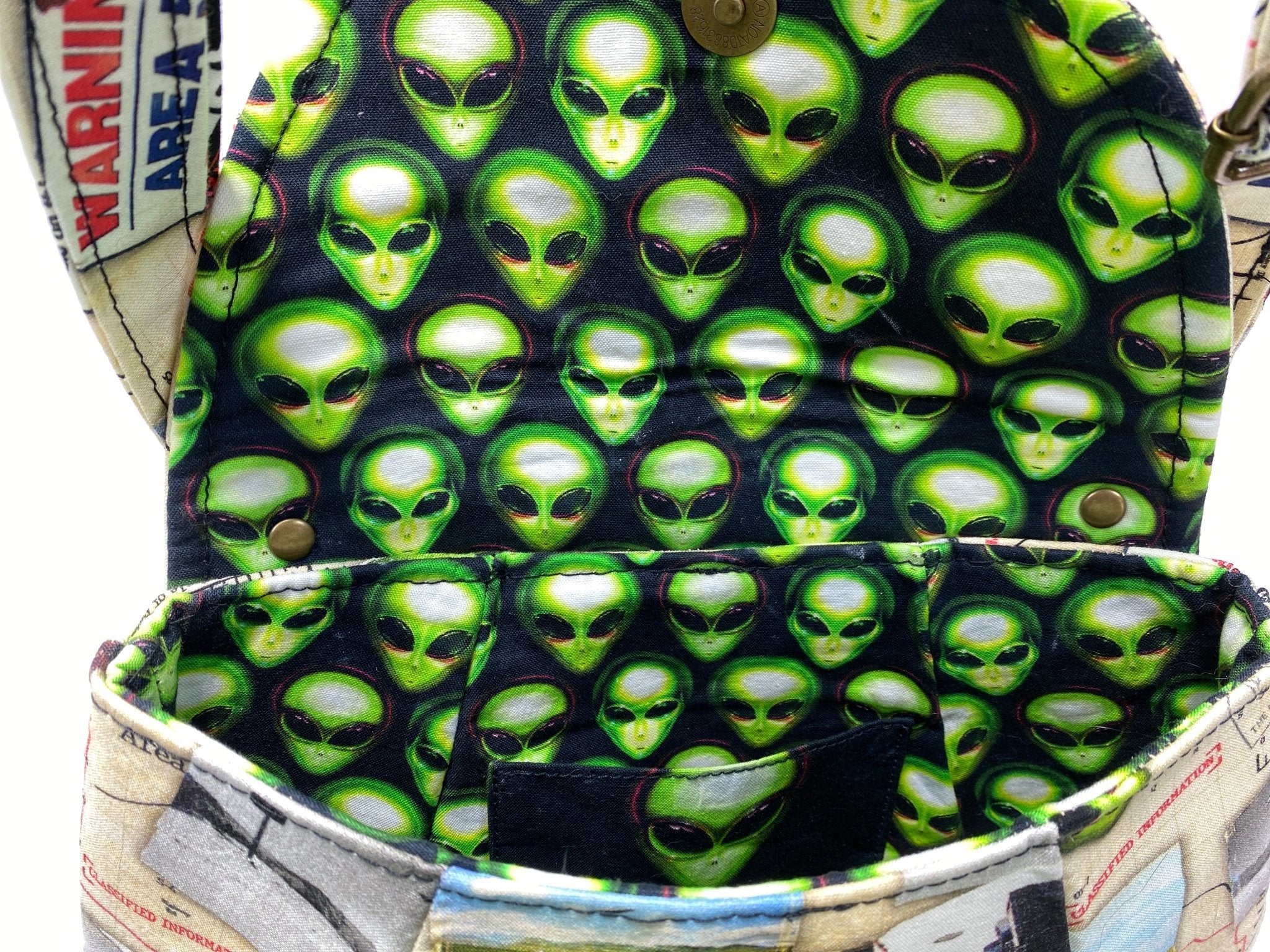 Area 51 Alien Cross Body Bag - Pearl Moon Creations