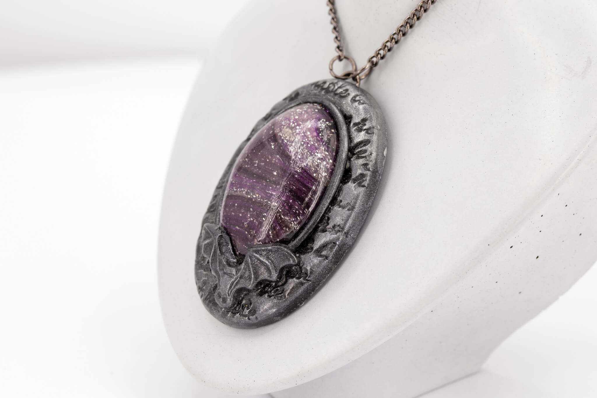 Batty Faux Stone Necklace - Pearl Moon Creations