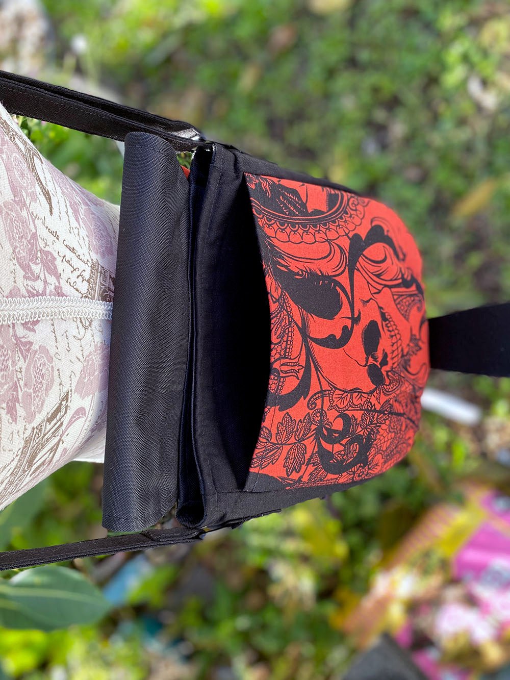 Black Widow Sandra Saddle Bag - Crossbody - Pearl Moon Creations