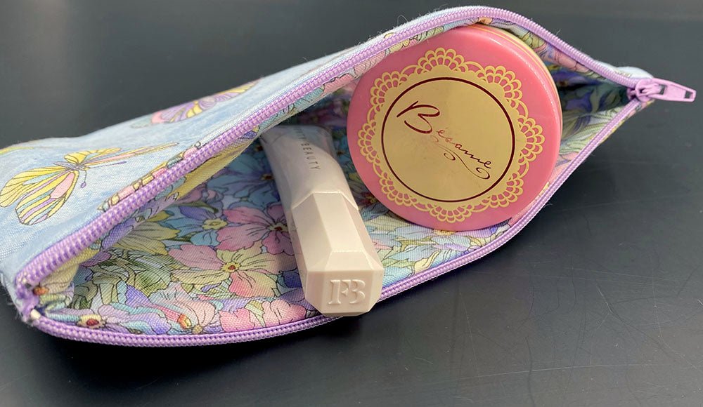 Blue Butterfly Zipper Pouch - Pearl Moon Creations