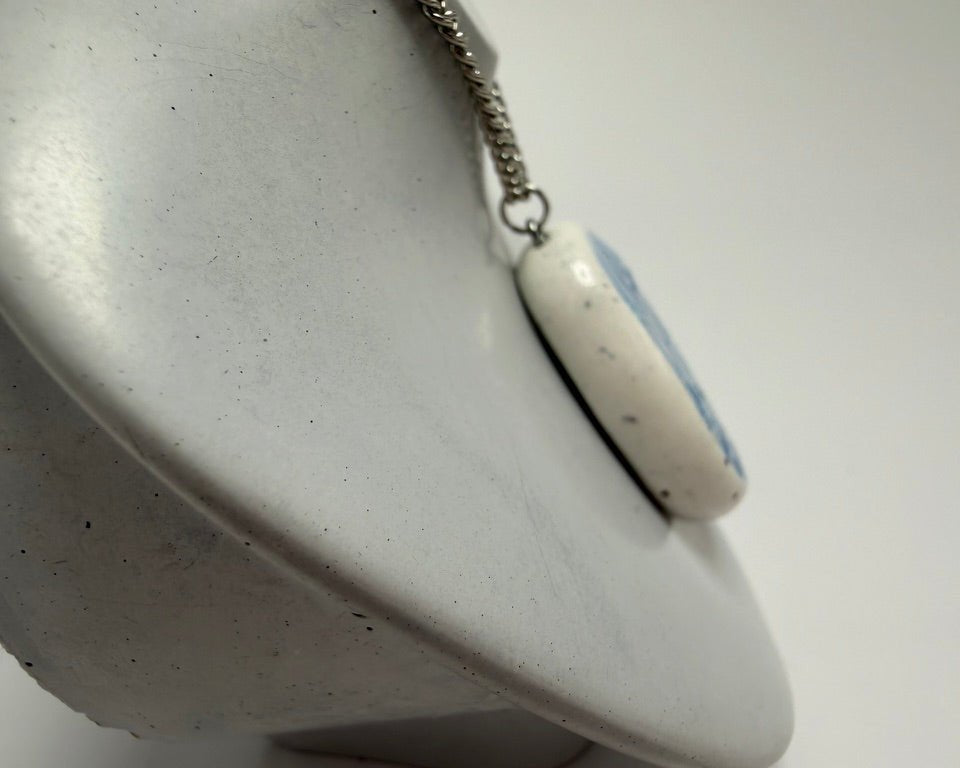 Blue Lacey Wildflower Pendant Necklace - Pearl Moon Creations
