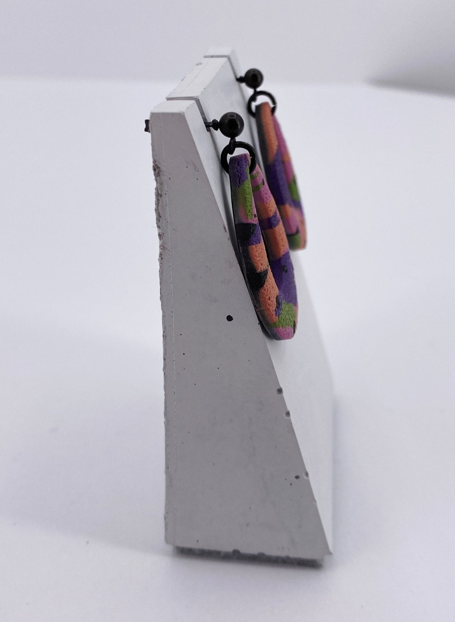 Bohemian Echo 2 Teardrop on Ball Stud Earring - Pearl Moon Creations