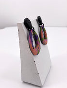 Bohemian Echo 3 Teardrop on Shield Stud - Pearl Moon Creations