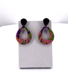 Bohemian Echo 3 Teardrop on Shield Stud - Pearl Moon Creations