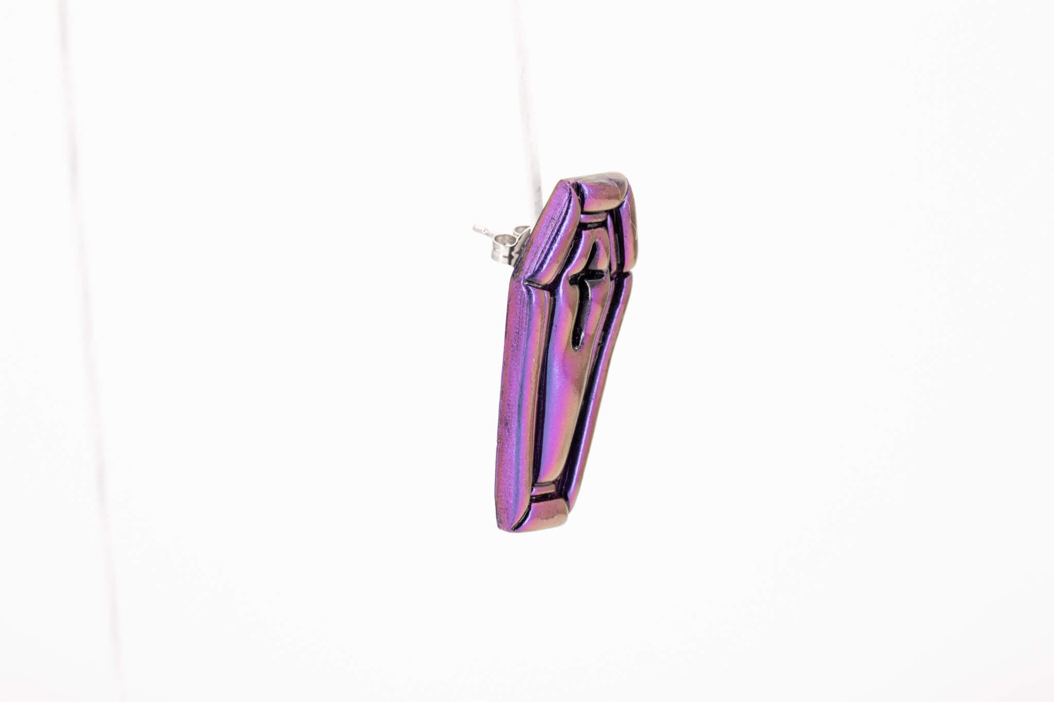 Casket Stud Earrings - Pearl Moon Creations