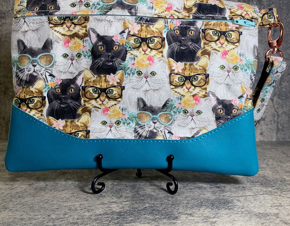 Cats in Glasses Clutch - Pearl Moon Creations