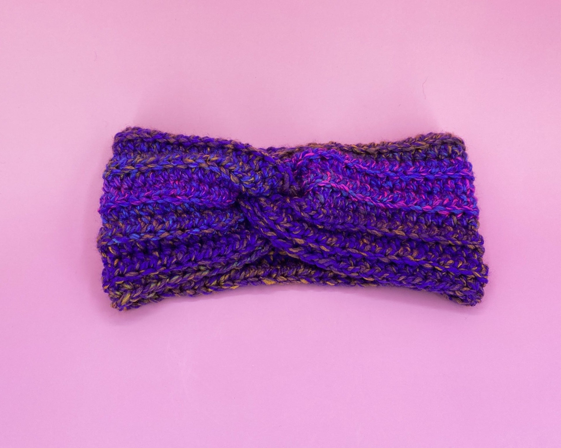 Chunky Purple Ear Warmer - Pearl Moon Creations
