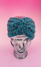 Chunky Teal Tweed Ear Warmer - Pearl Moon Creations
