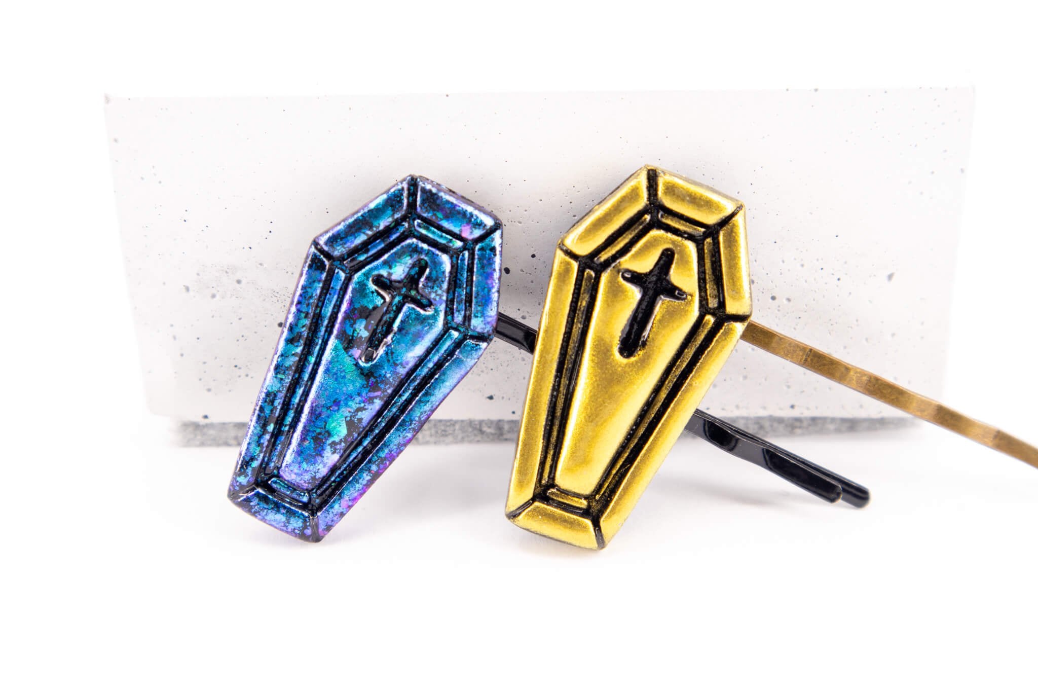 Coffin Bobby Pins - Pearl Moon Creations