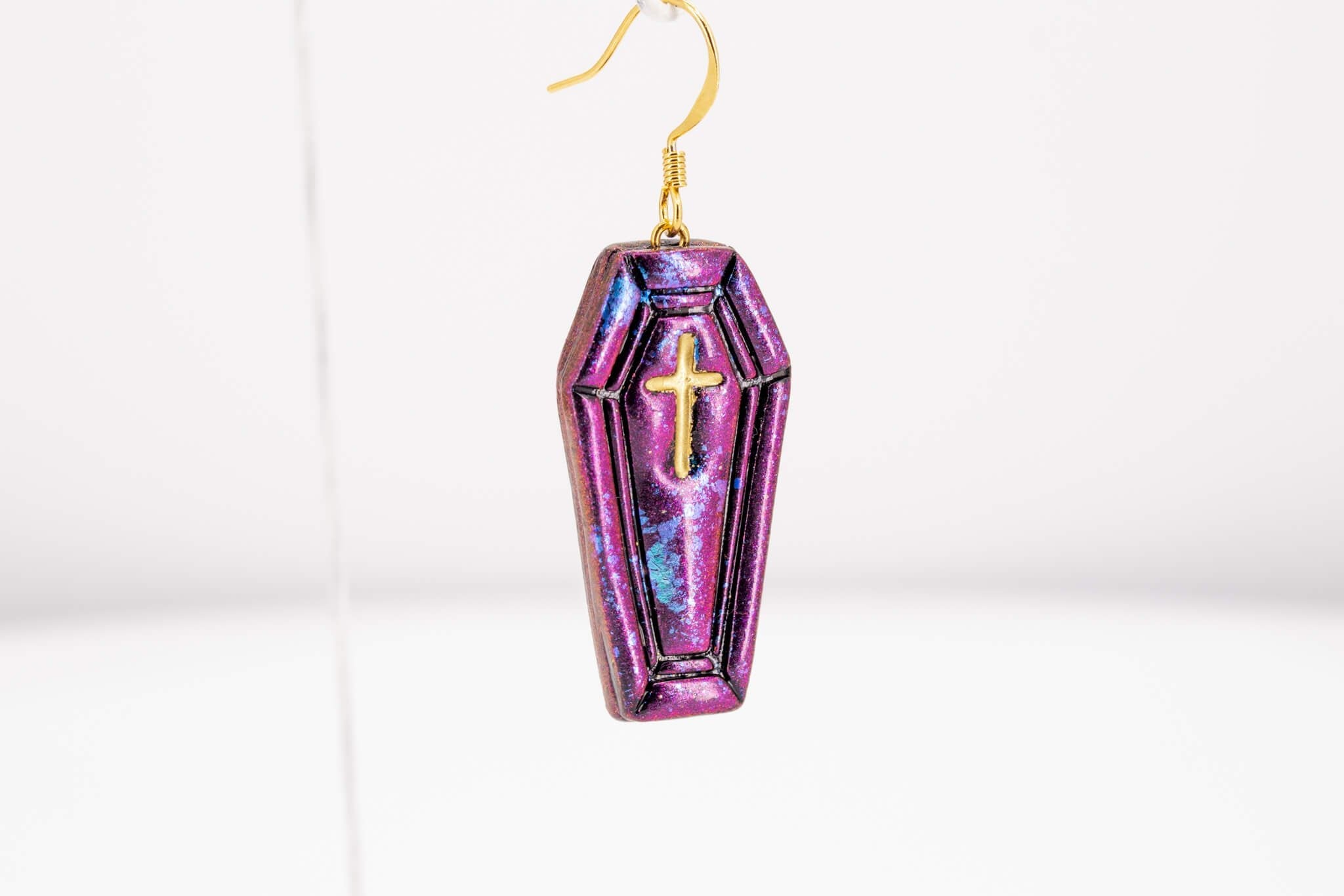 Coffin Dangle Earring - Pearl Moon Creations