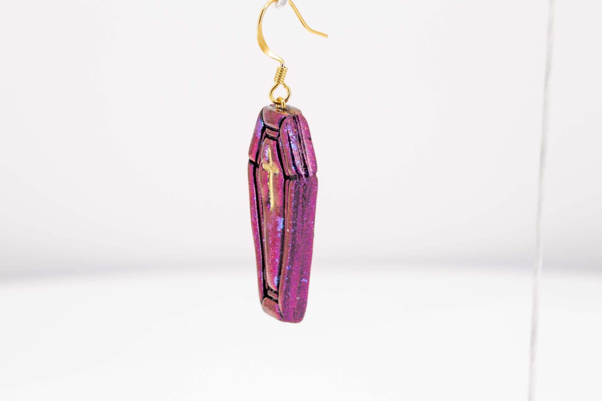 Coffin Dangle Earring - Pearl Moon Creations