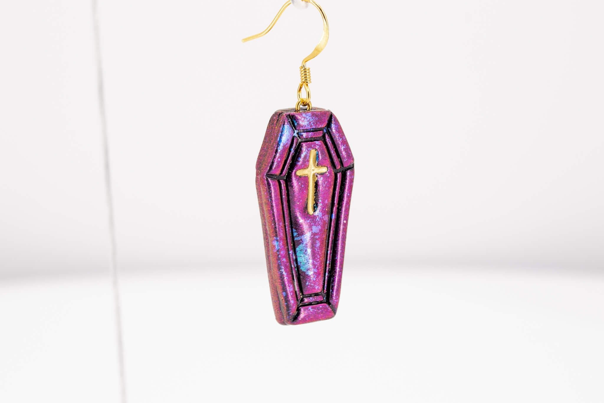 Coffin Dangle Earring - Pearl Moon Creations