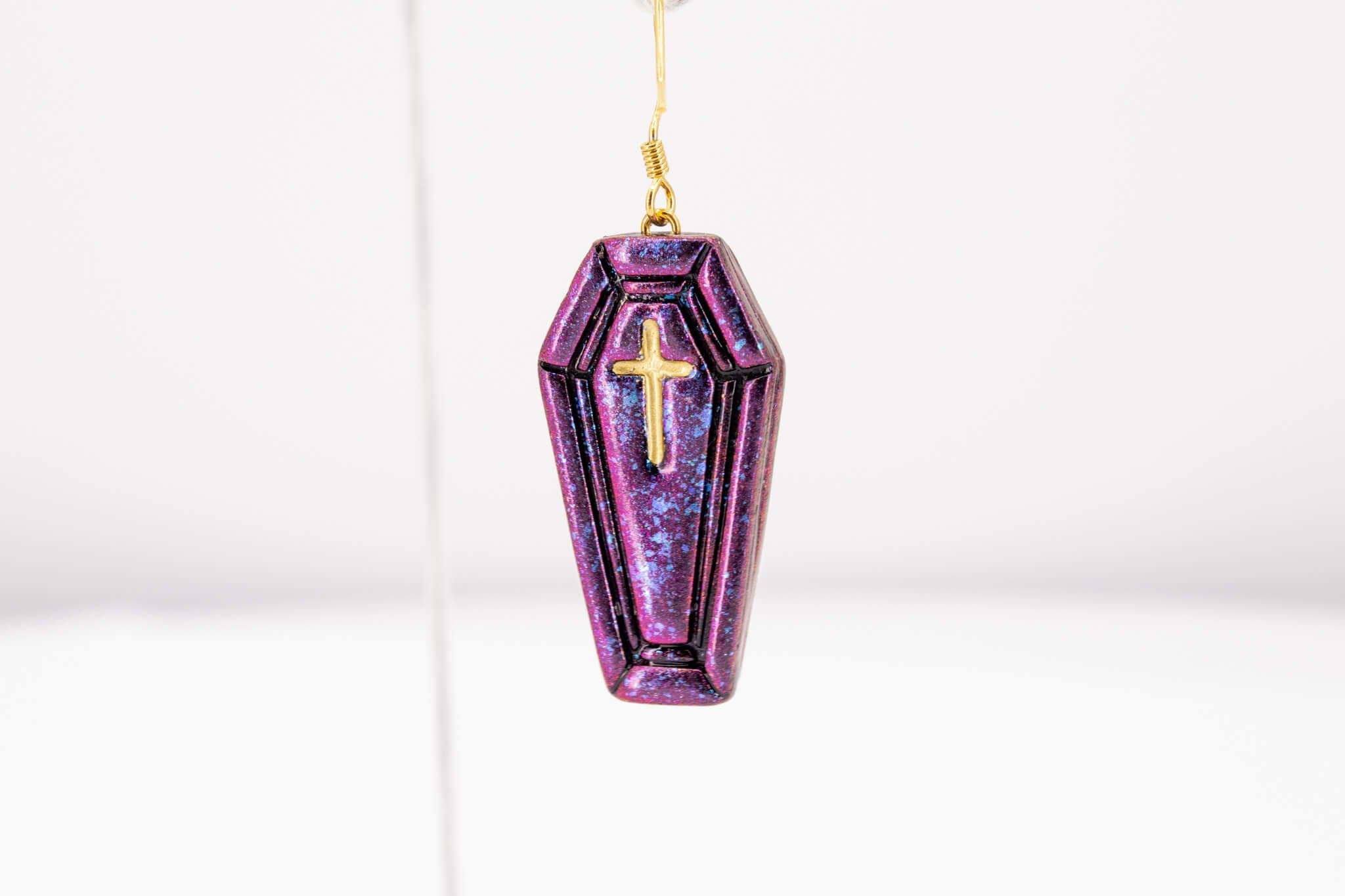 Coffin Dangle Earring - Pearl Moon Creations