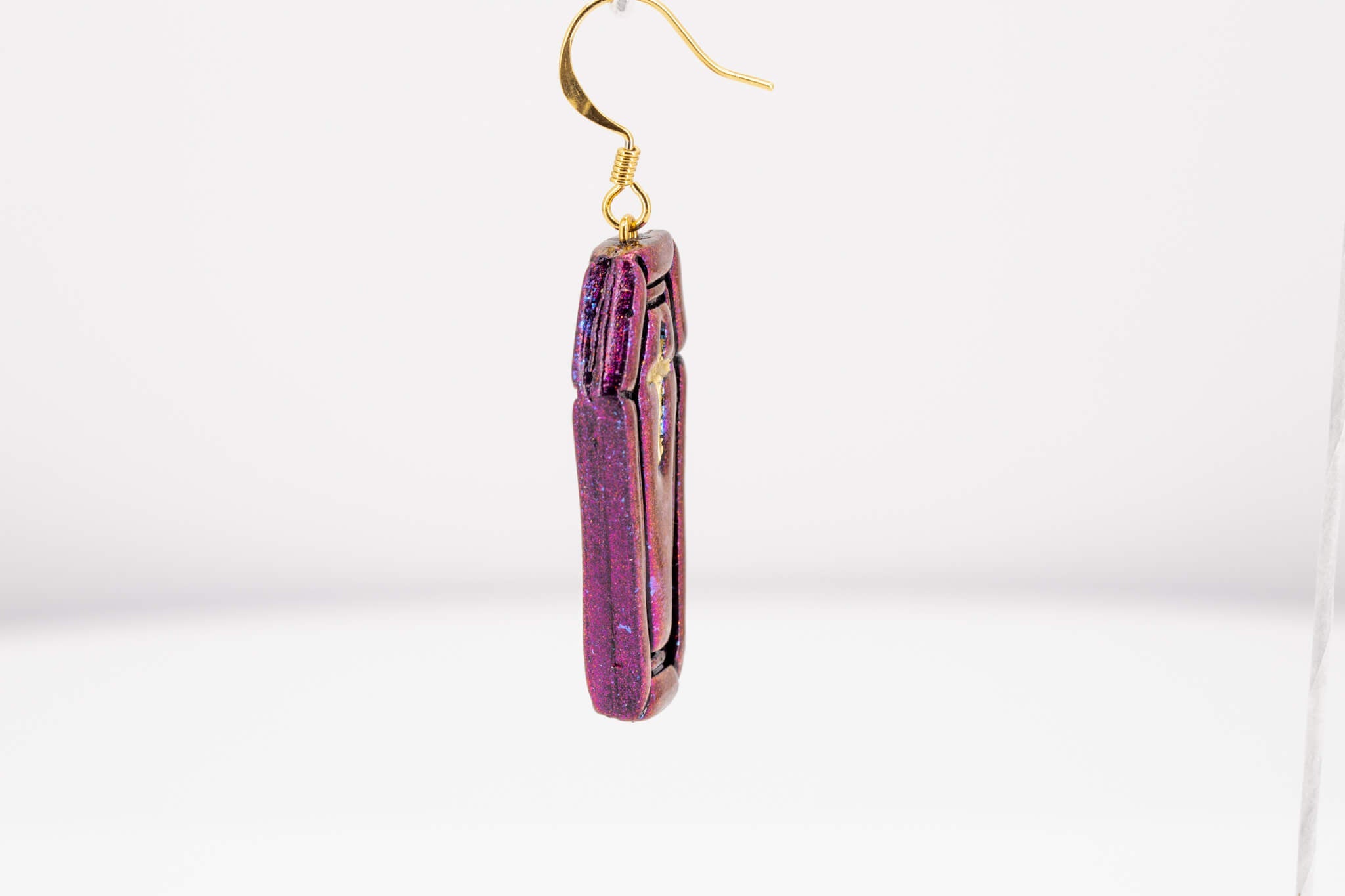 Coffin Dangle Earring - Pearl Moon Creations