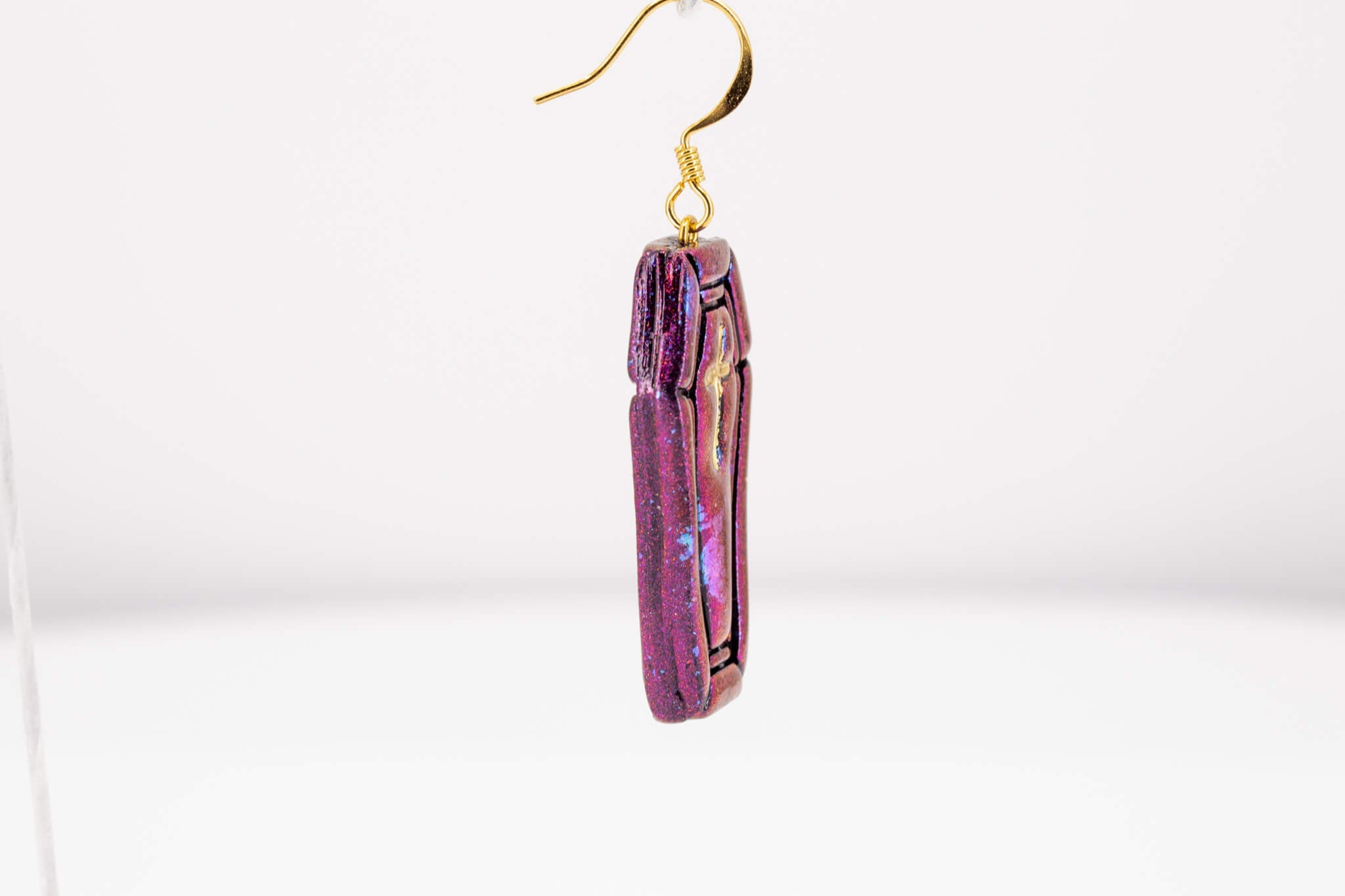 Coffin Dangle Earring - Pearl Moon Creations