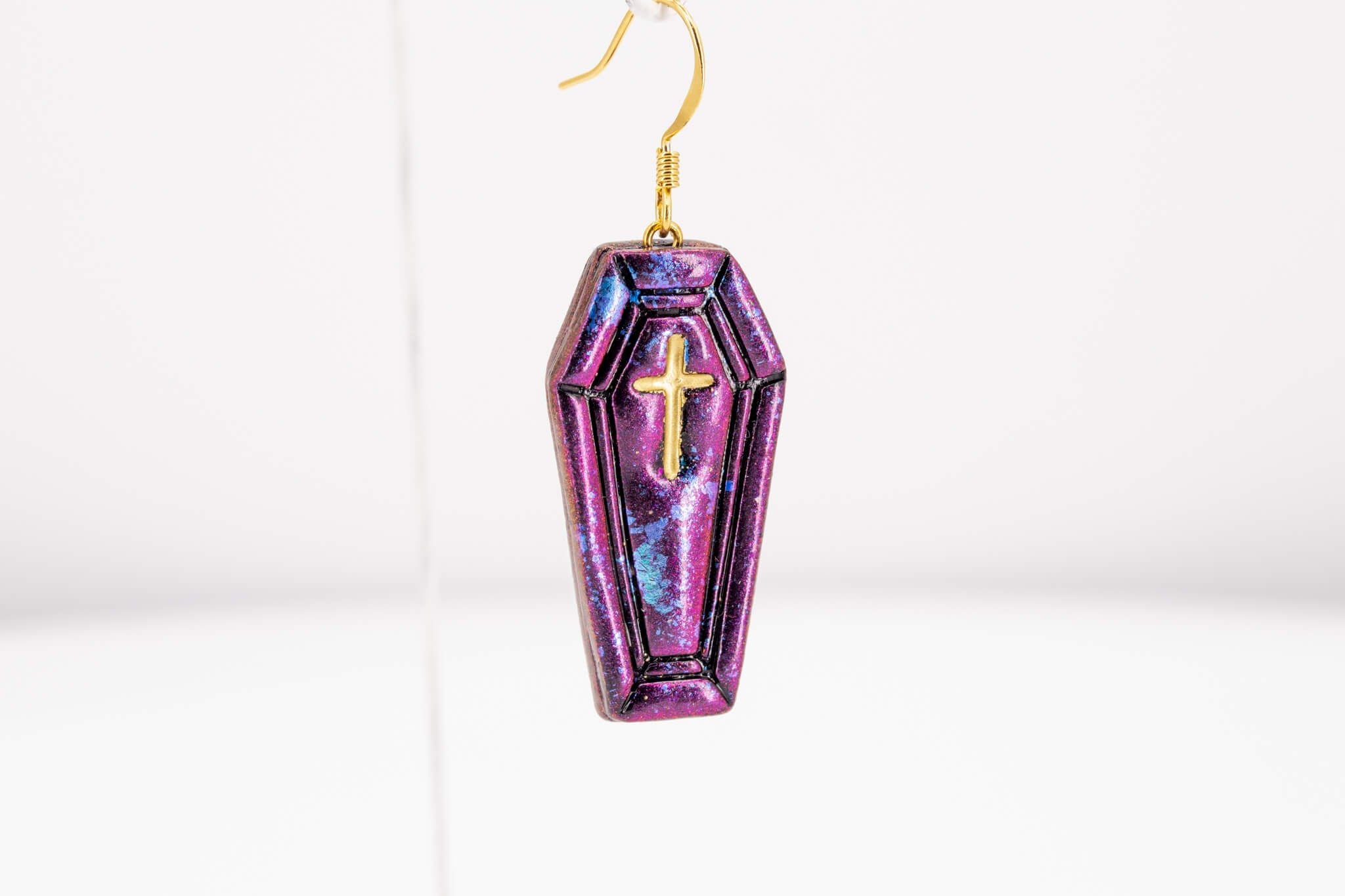 Coffin Dangle Earring - Pearl Moon Creations