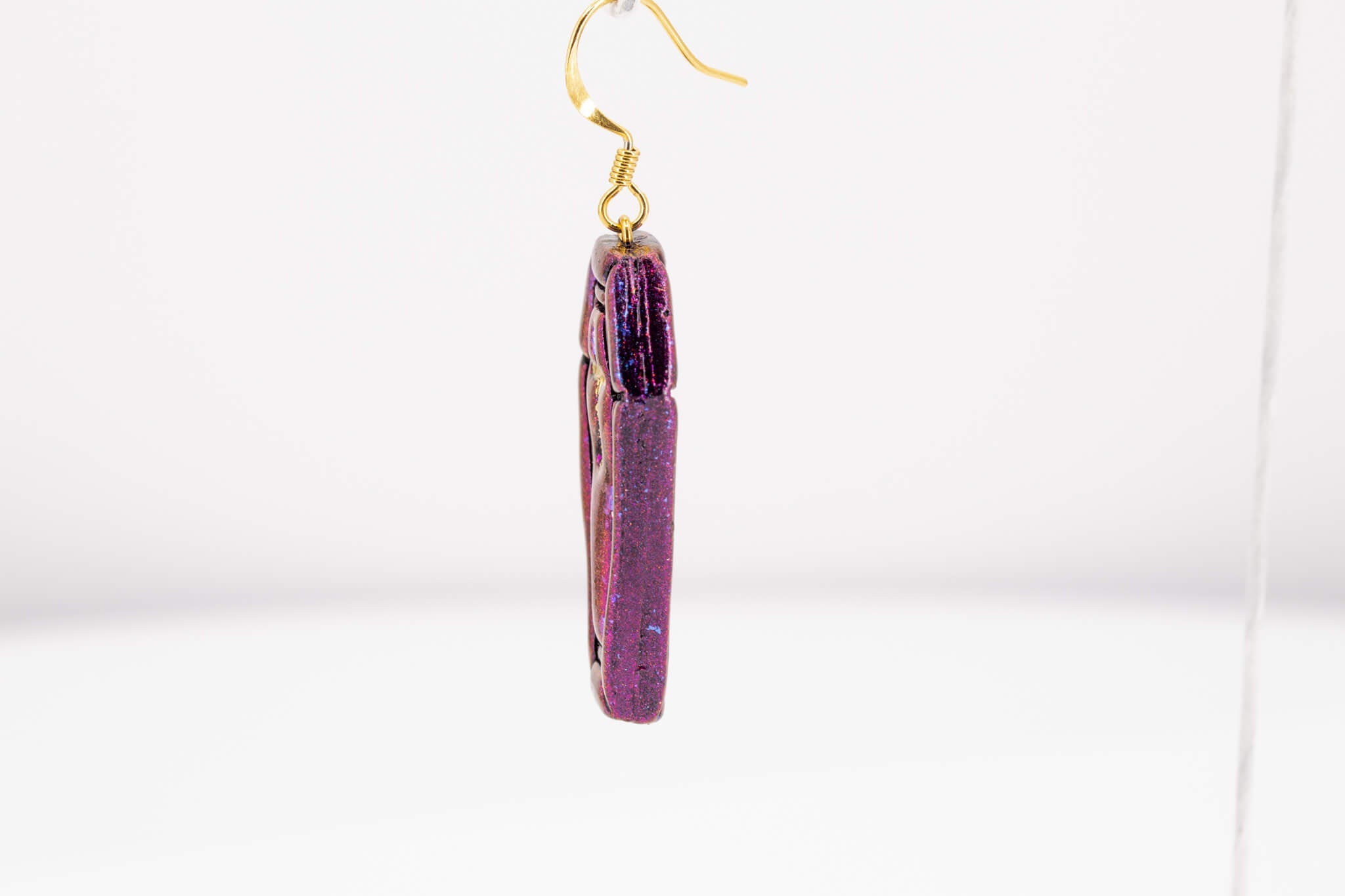 Coffin Dangle Earring - Pearl Moon Creations