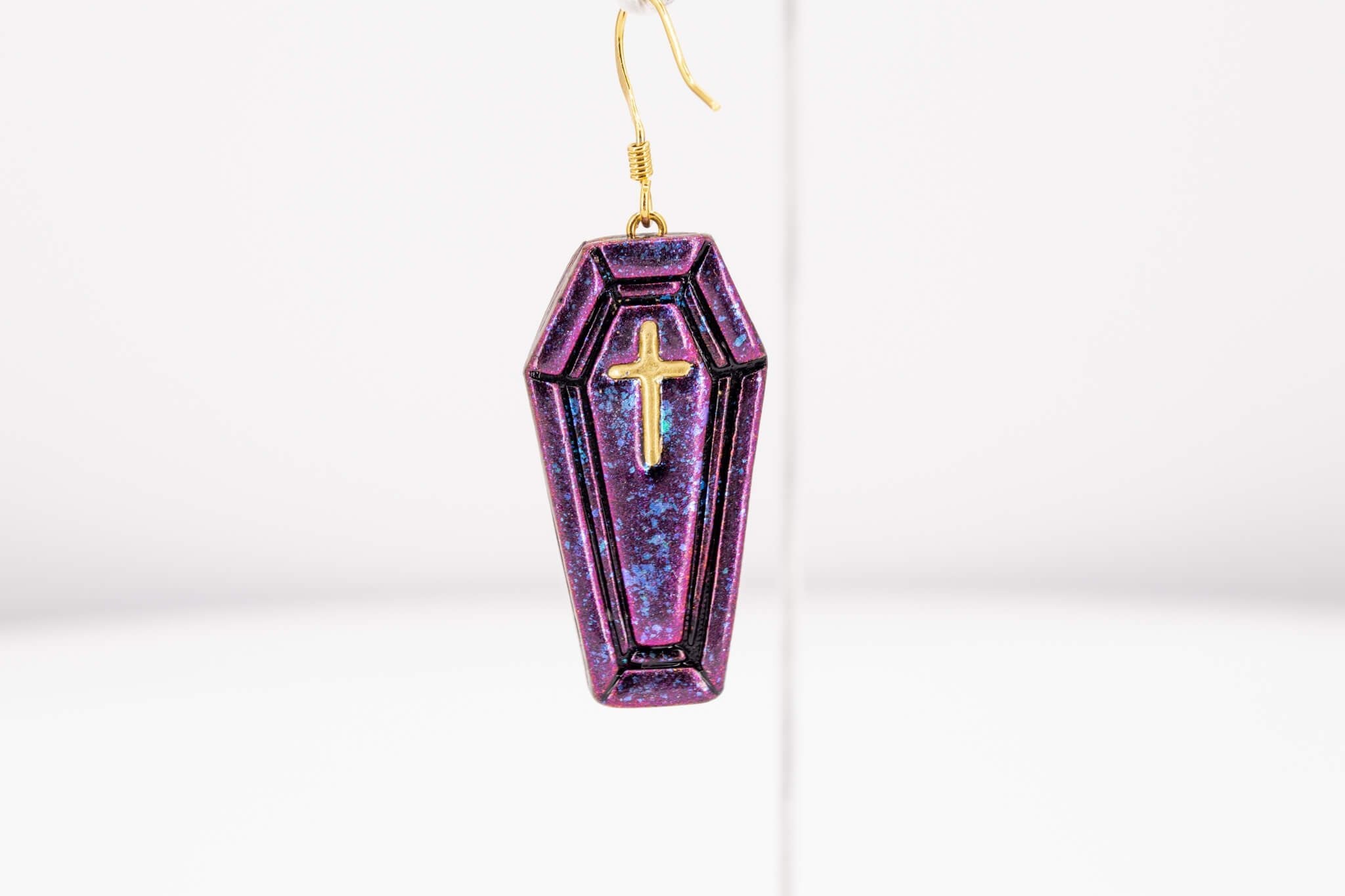 Coffin Dangle Earring - Pearl Moon Creations