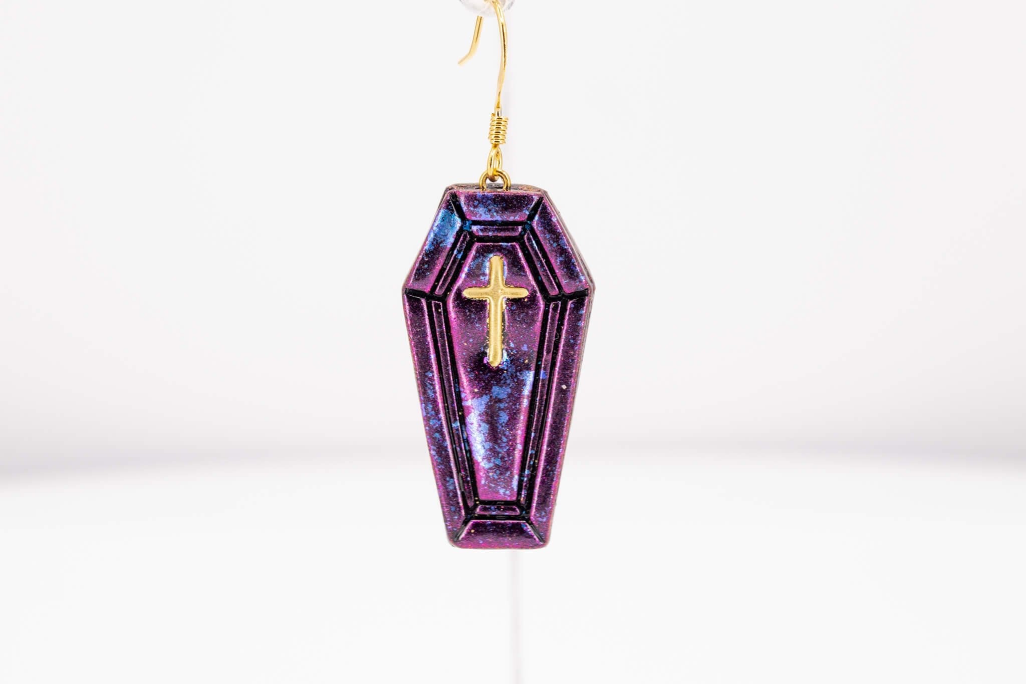 Coffin Dangle Earring - Pearl Moon Creations