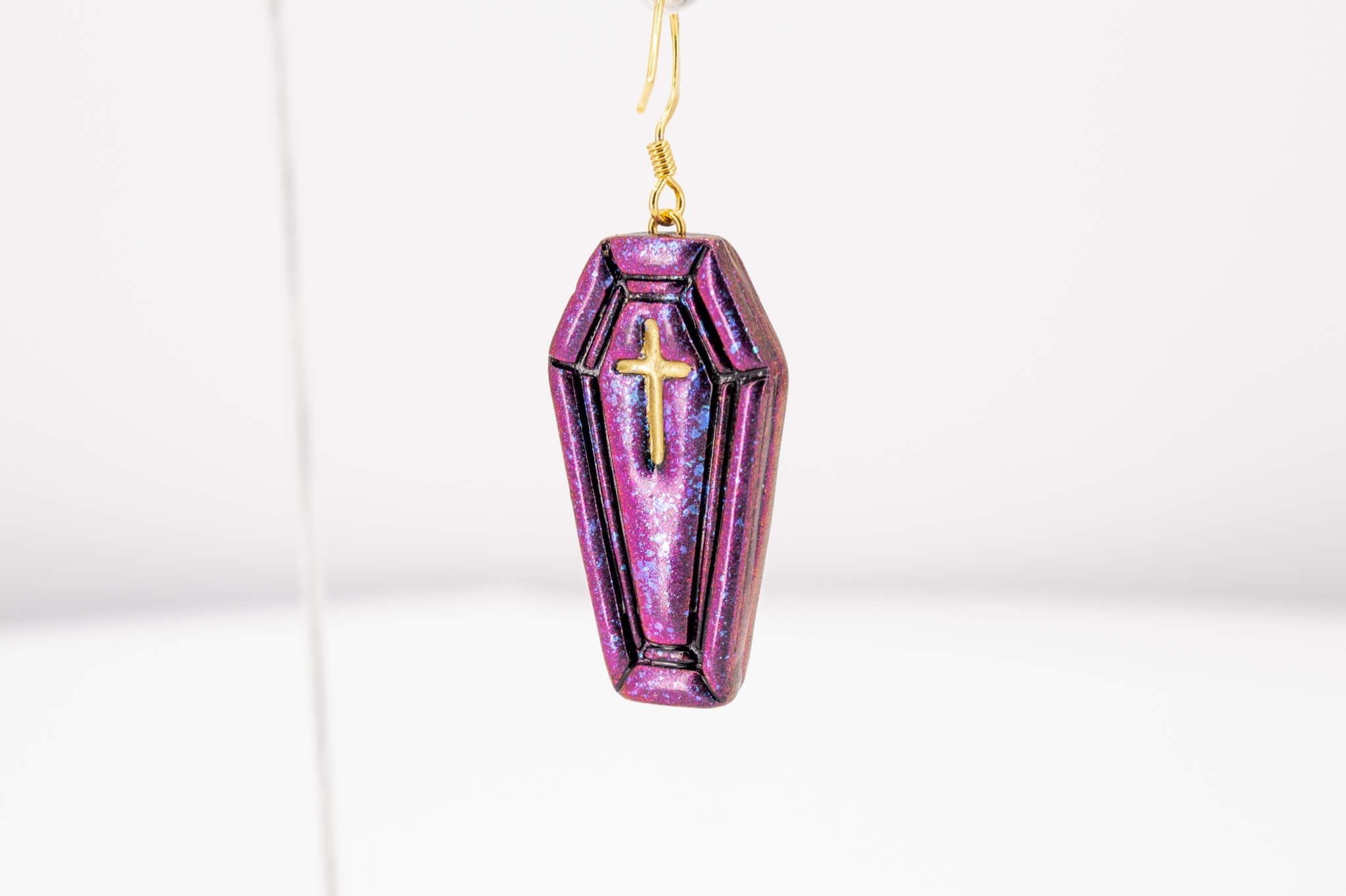 Coffin Dangle Earring - Pearl Moon Creations