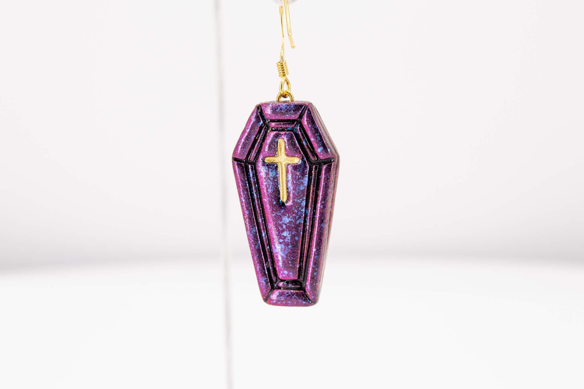 Coffin Dangle Earring - Pearl Moon Creations