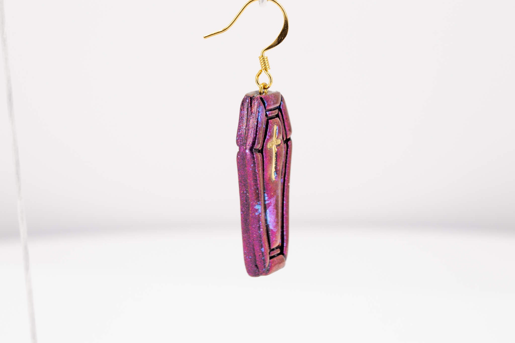 Coffin Dangle Earring - Pearl Moon Creations