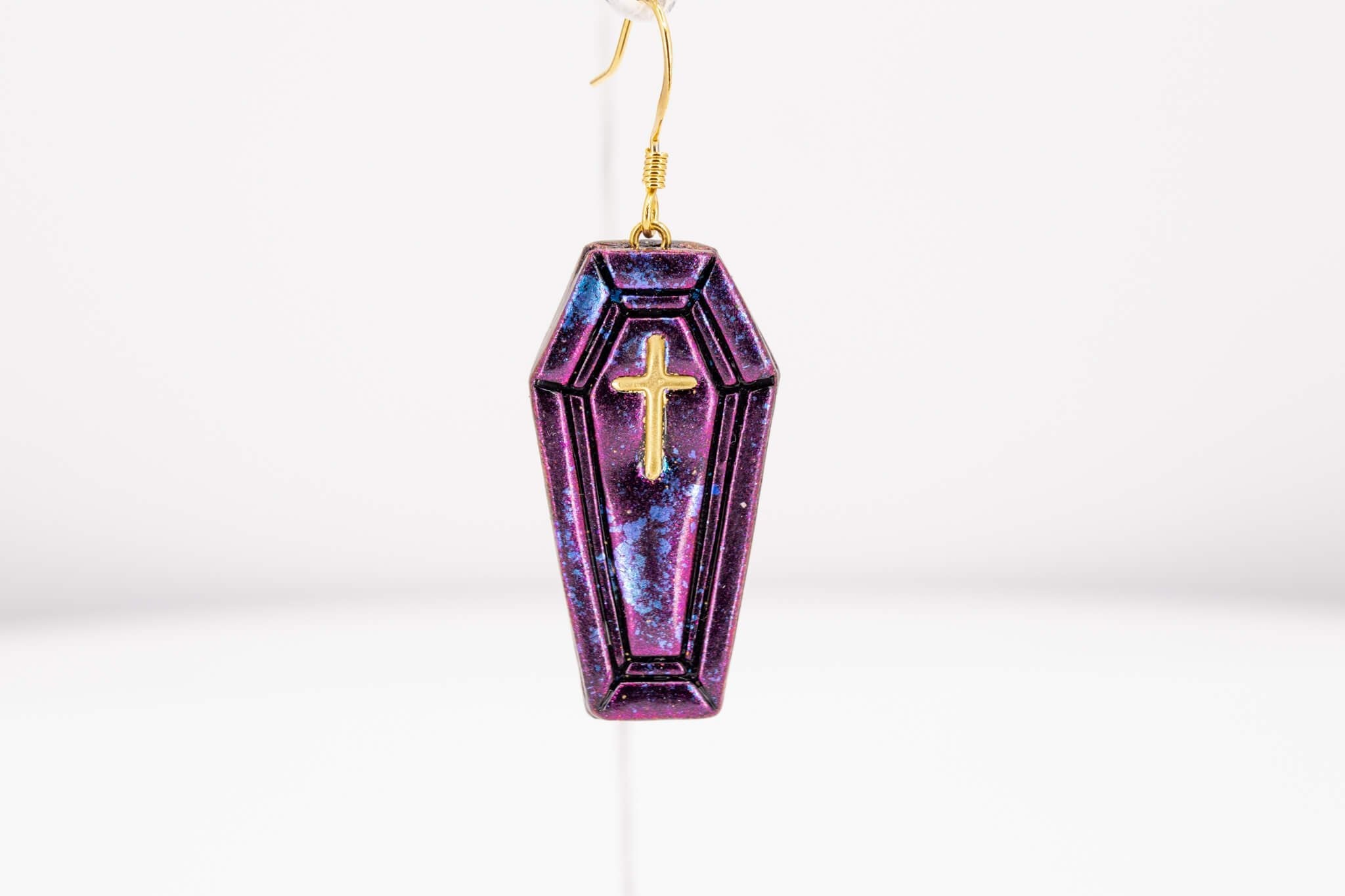 Coffin Dangle Earring - Pearl Moon Creations