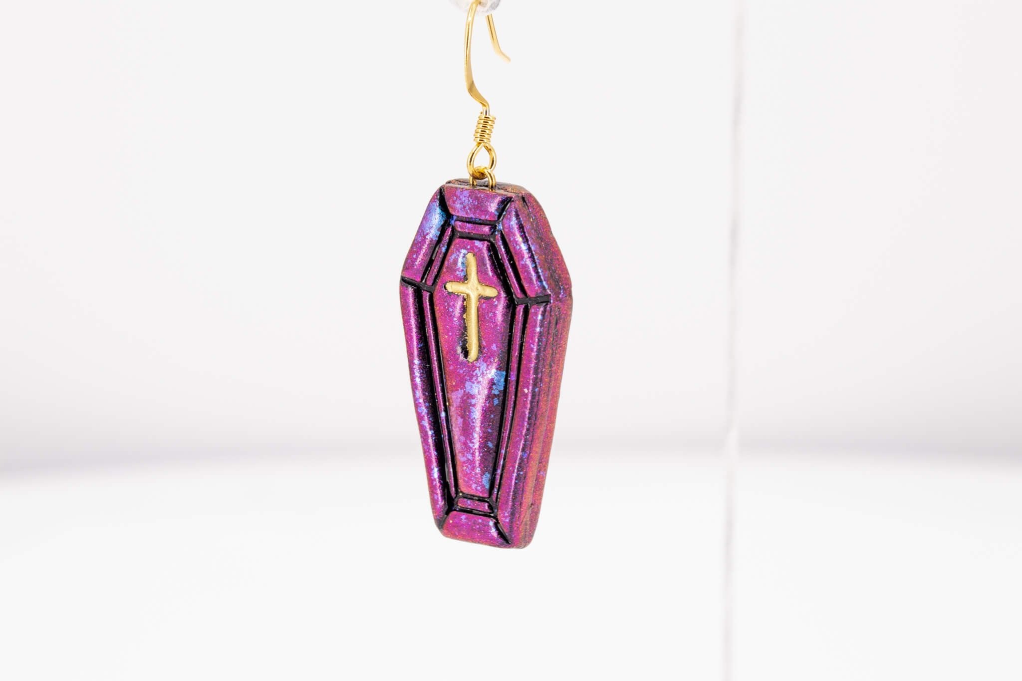 Coffin Dangle Earring - Pearl Moon Creations