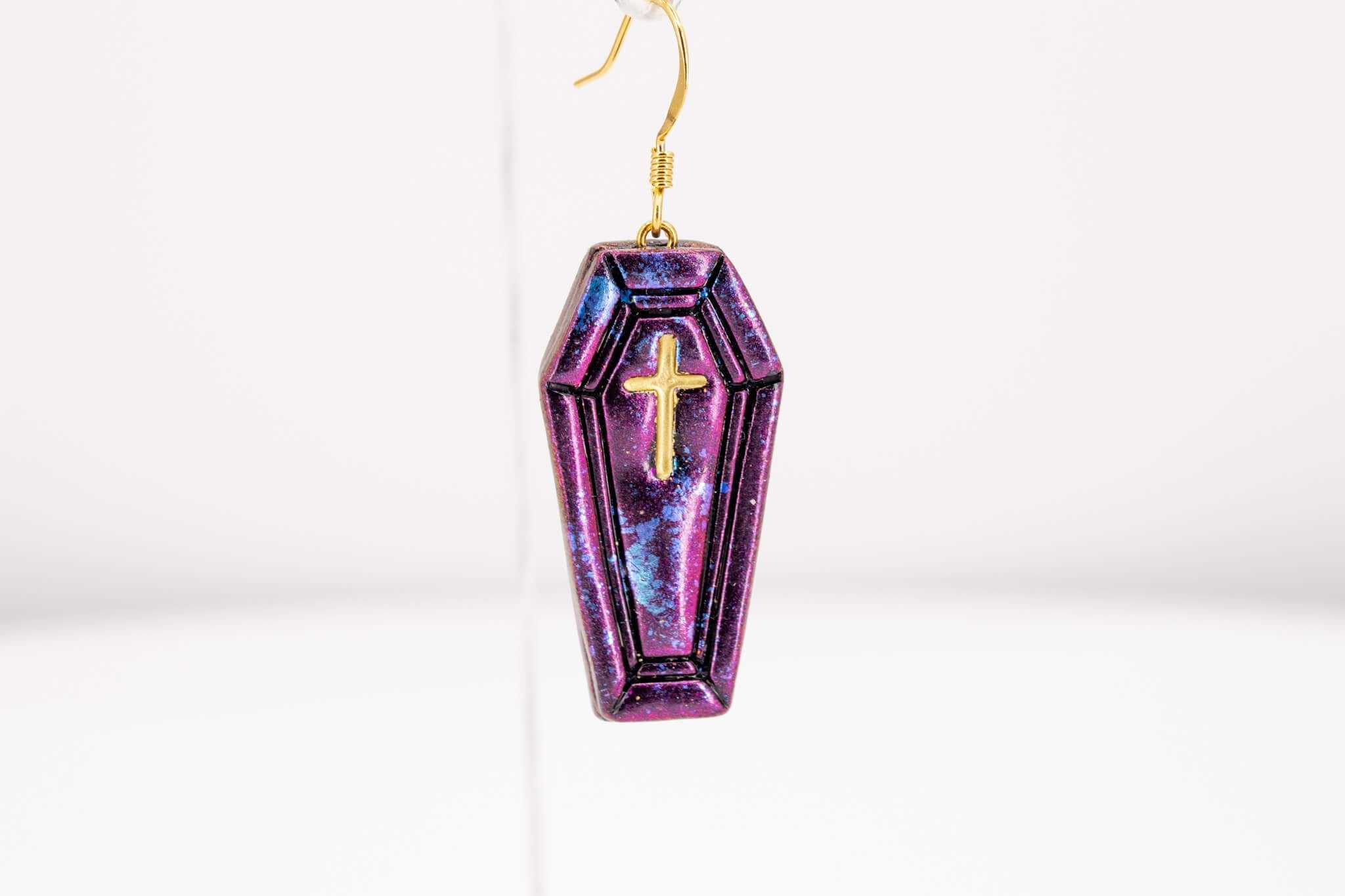 Coffin Dangle Earring - Pearl Moon Creations