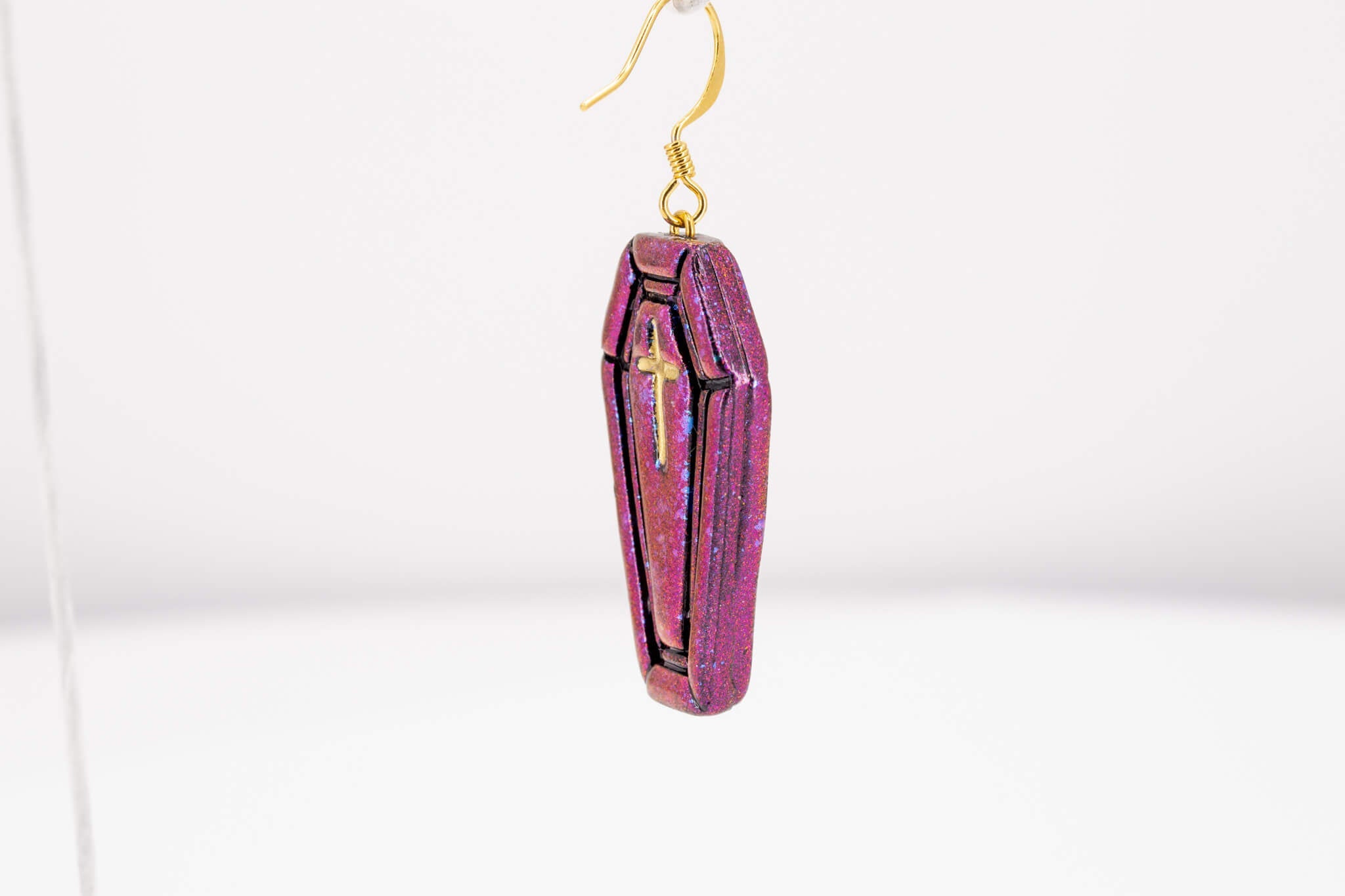 Coffin Dangle Earring - Pearl Moon Creations