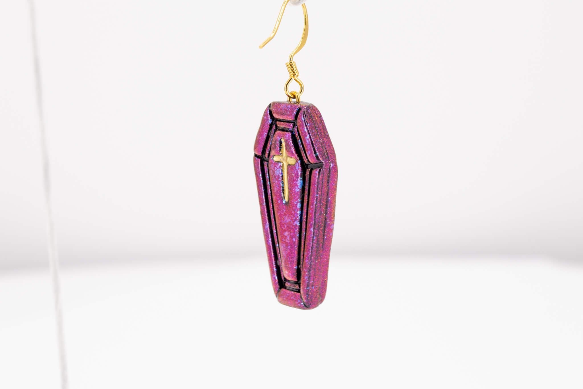 Coffin Dangle Earring - Pearl Moon Creations