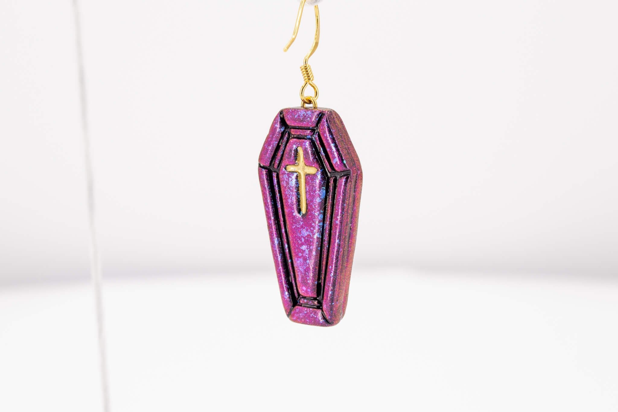 Coffin Dangle Earring - Pearl Moon Creations