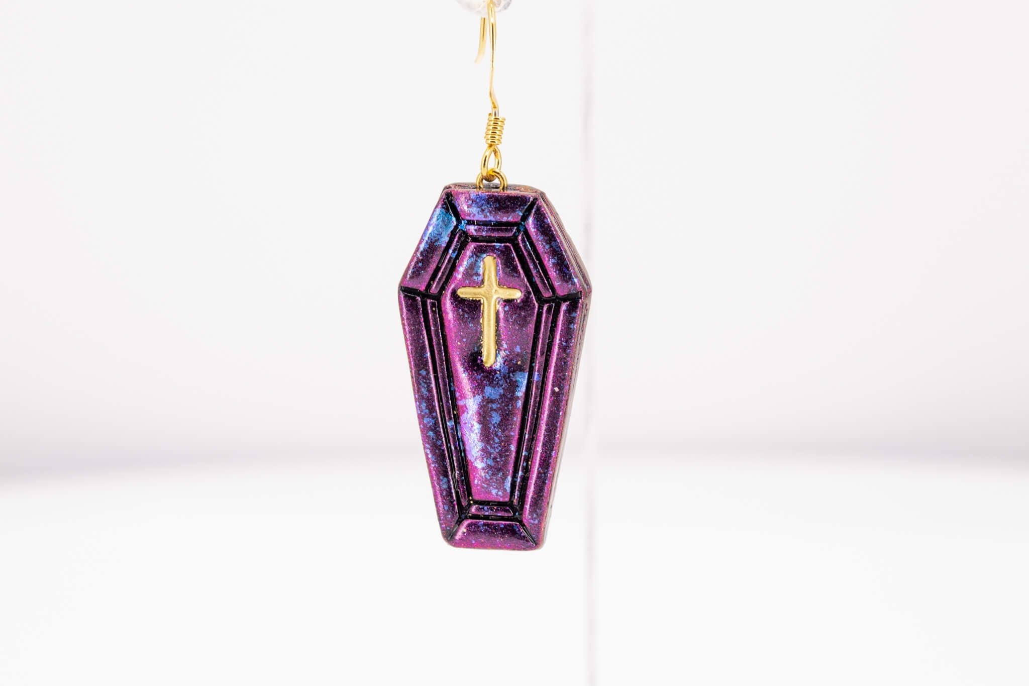 Coffin Dangle Earring - Pearl Moon Creations