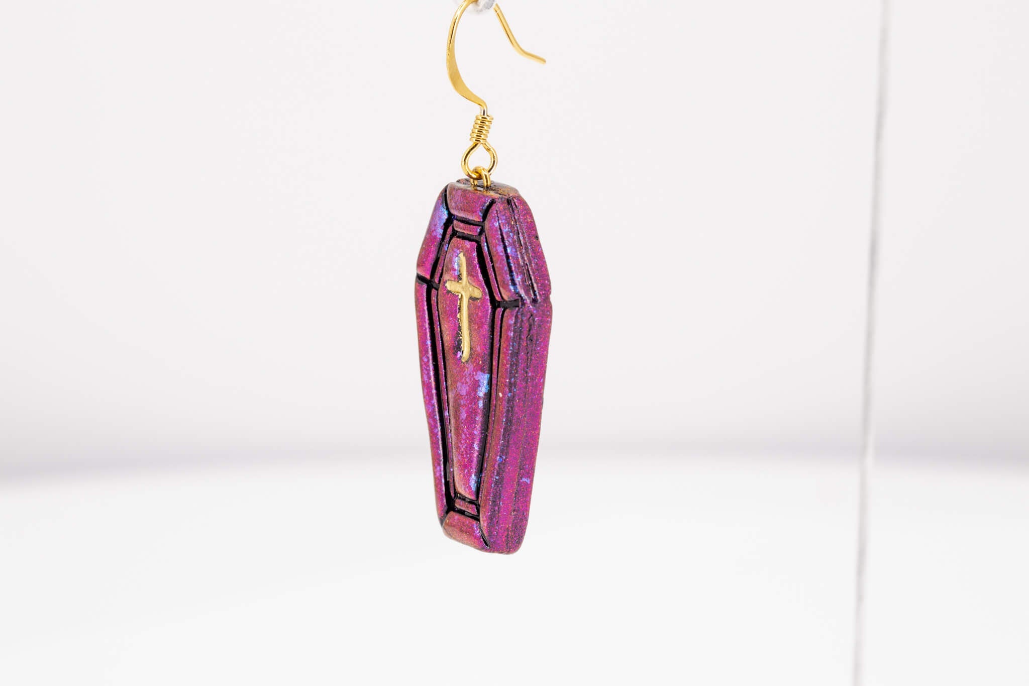 Coffin Dangle Earring - Pearl Moon Creations