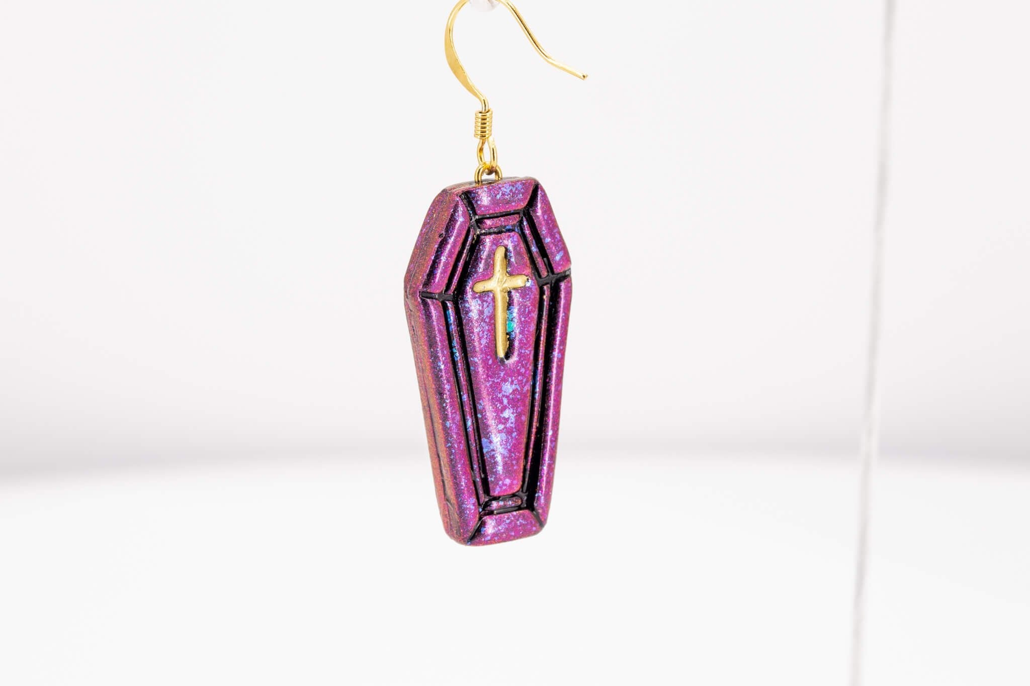 Coffin Dangle Earring - Pearl Moon Creations