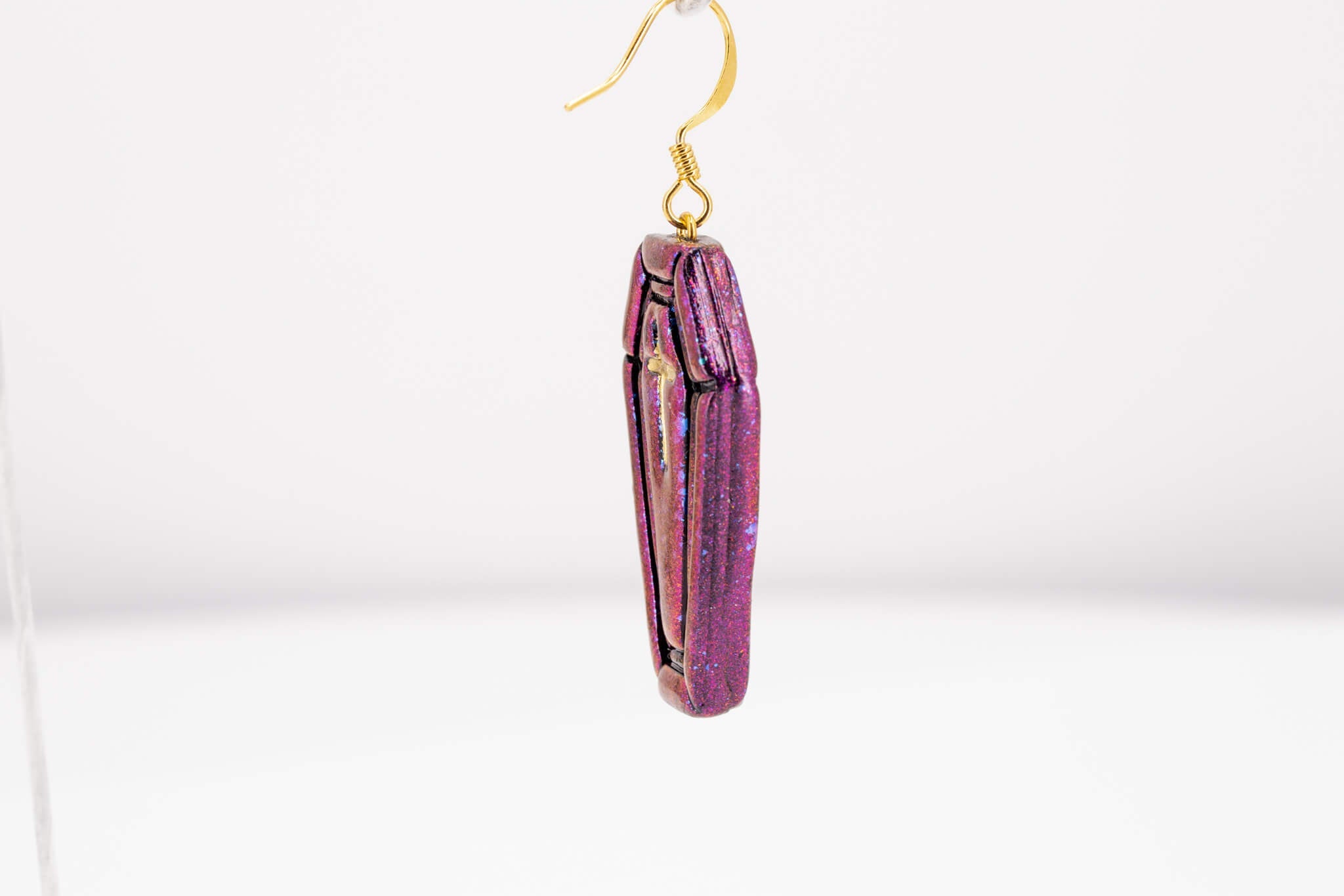 Coffin Dangle Earring - Pearl Moon Creations