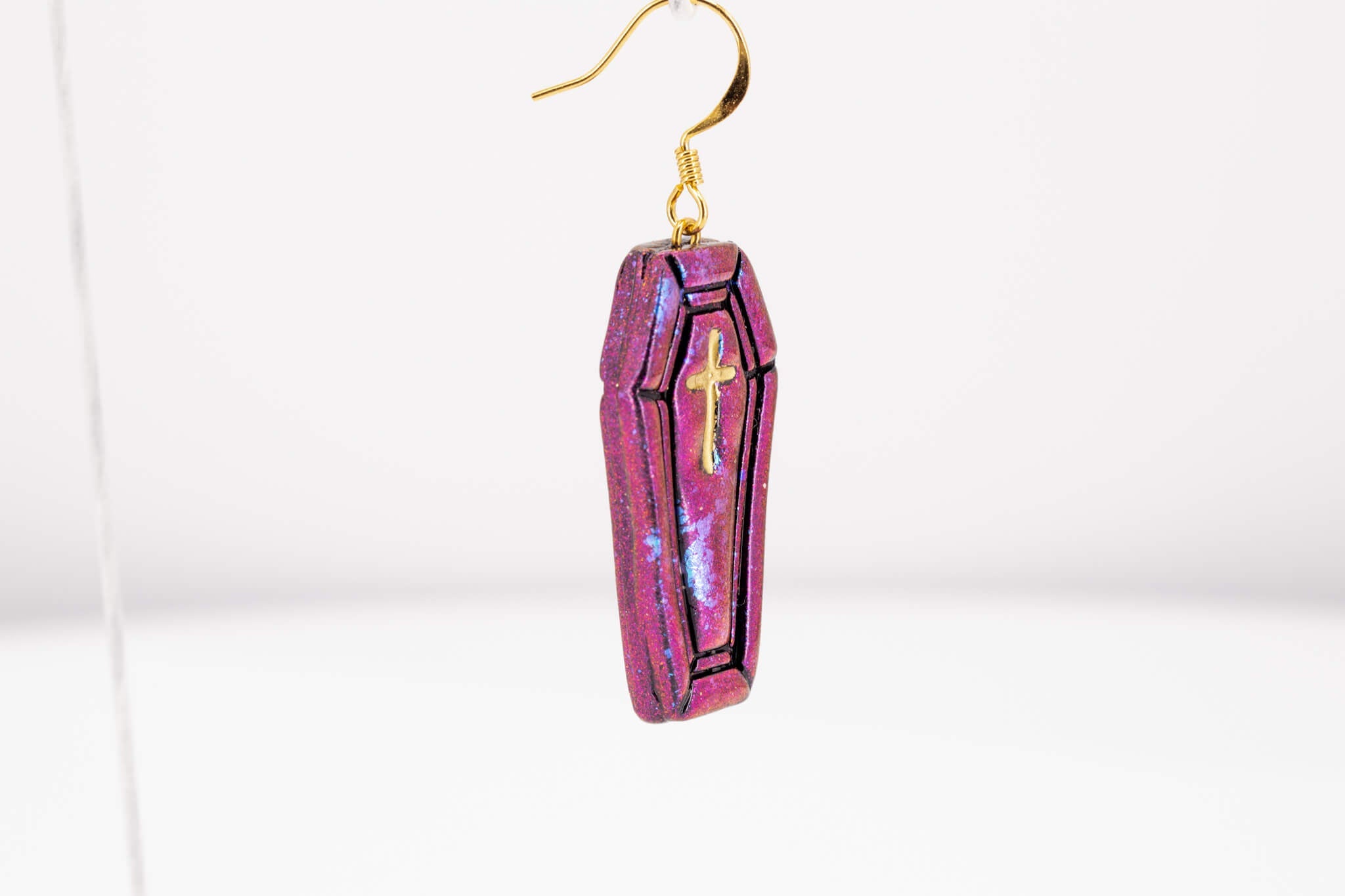 Coffin Dangle Earring - Pearl Moon Creations