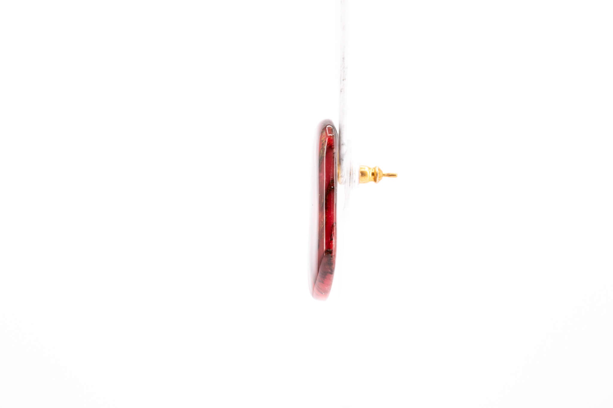 Crimson Stone Large Stud - Pearl Moon Creations