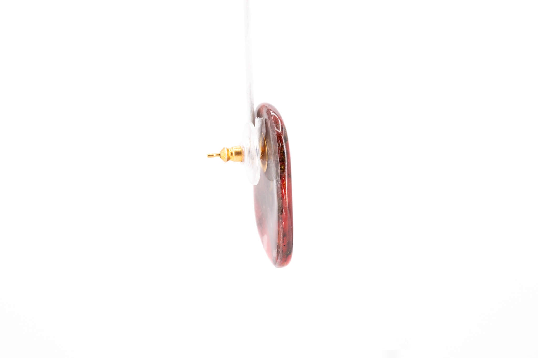 Crimson Stone Large Stud - Pearl Moon Creations