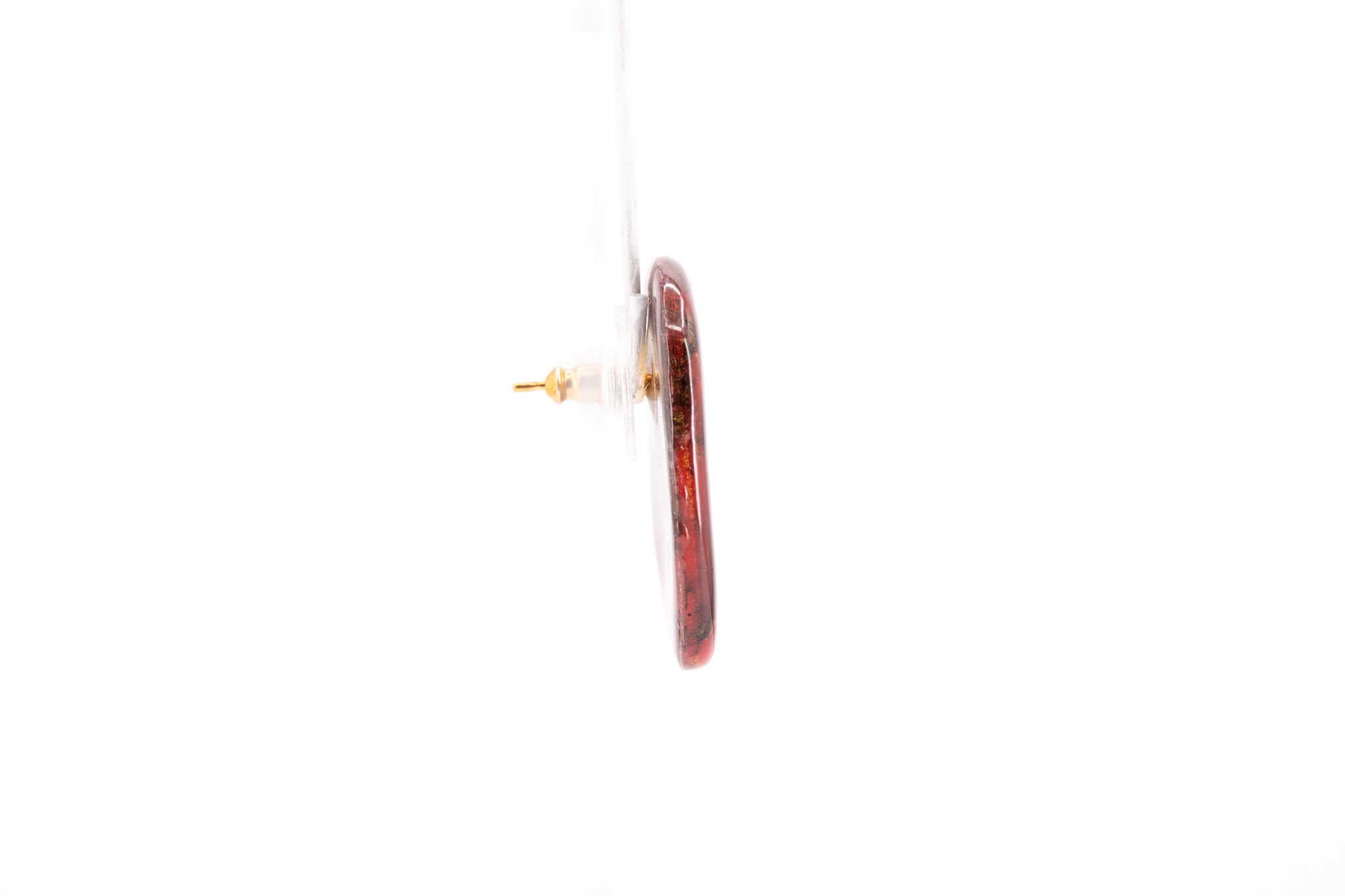 Crimson Stone Large Stud - Pearl Moon Creations