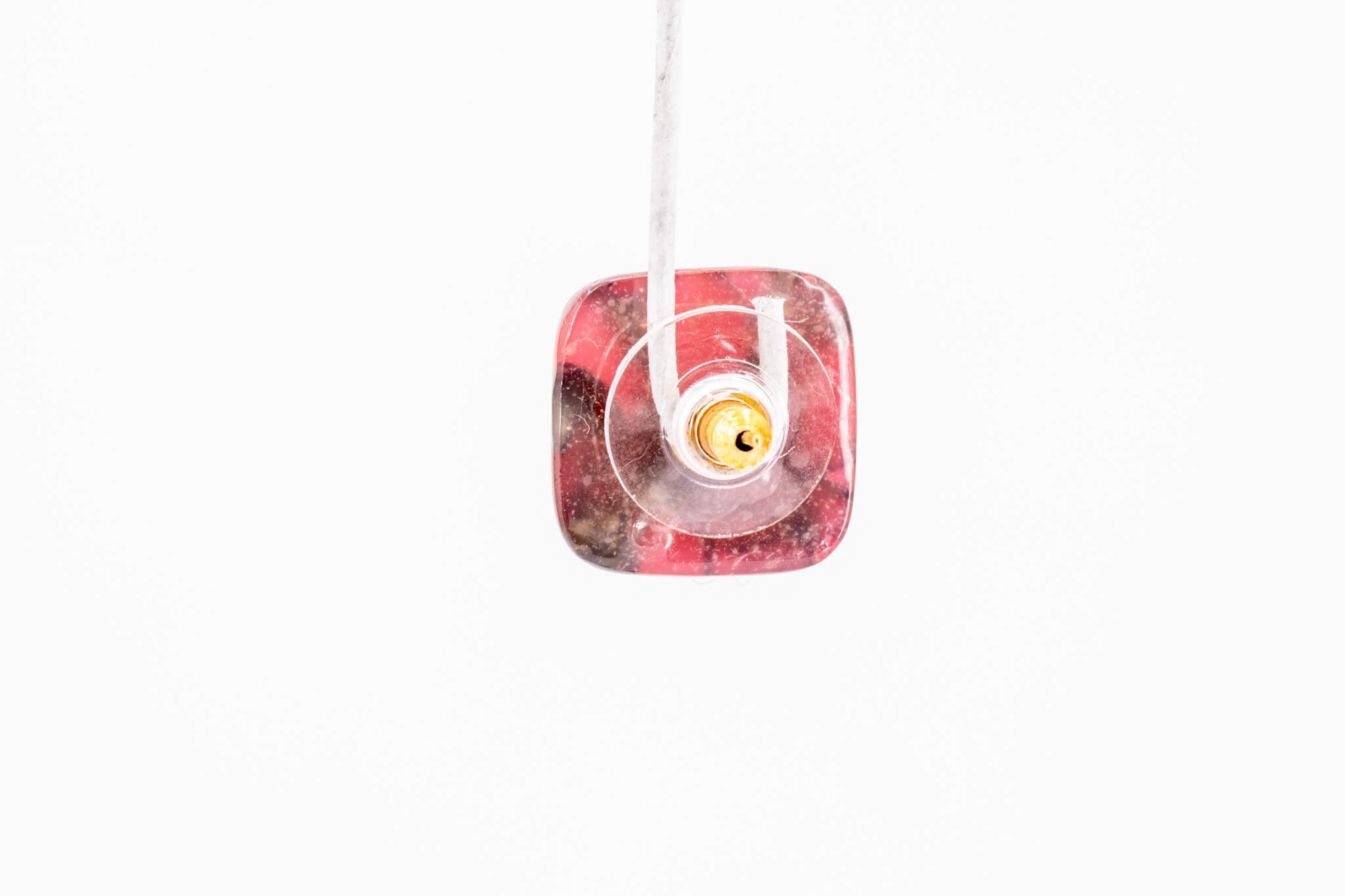 Crimson Stone Square Studs - Pearl Moon Creations