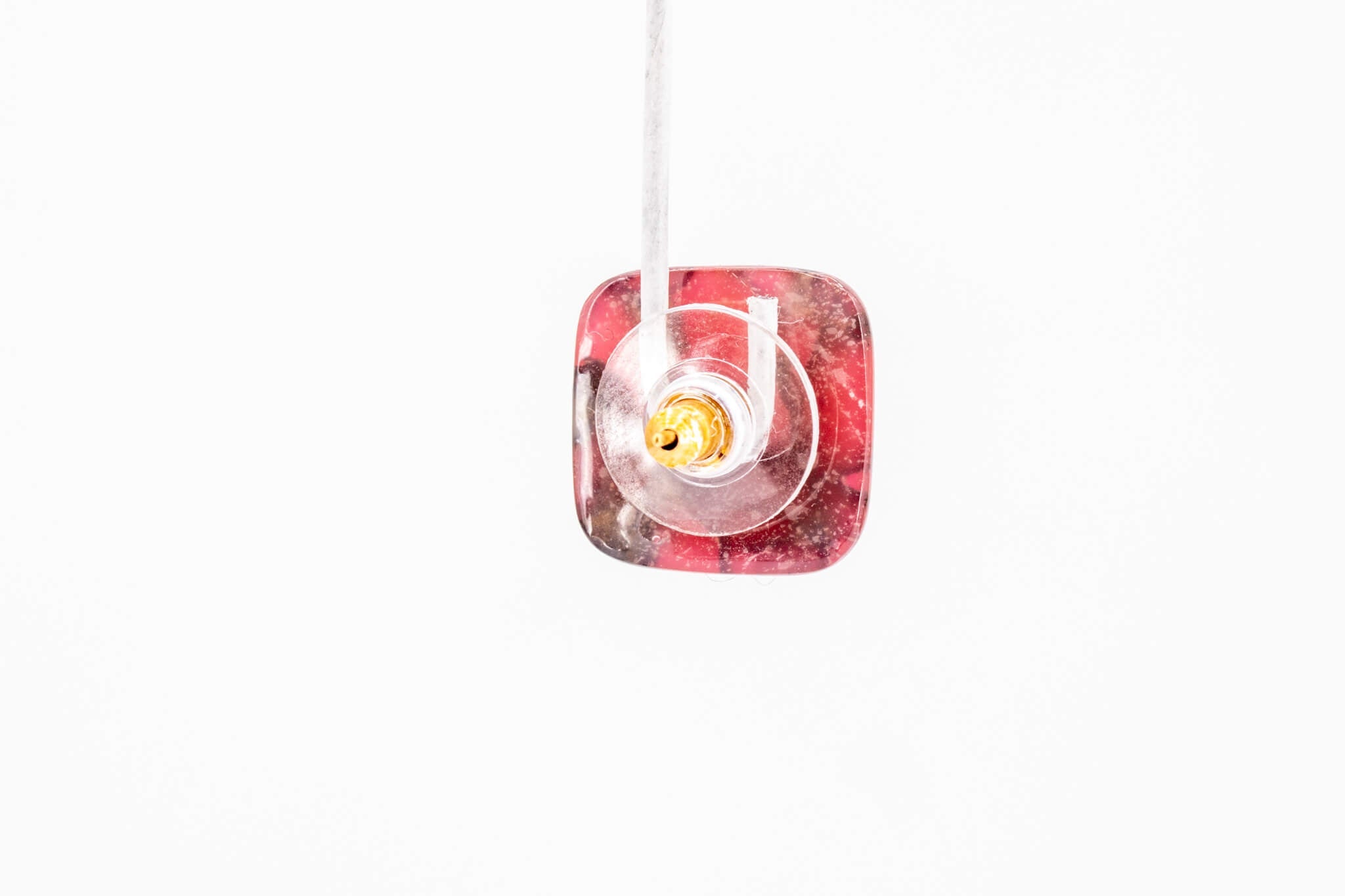 Crimson Stone Square Studs - Pearl Moon Creations