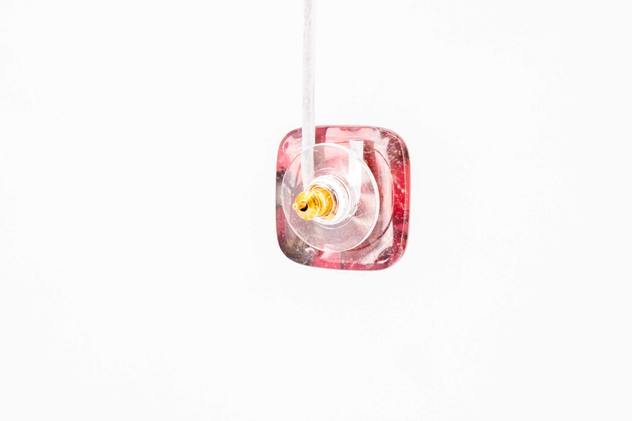 Crimson Stone Square Studs - Pearl Moon Creations
