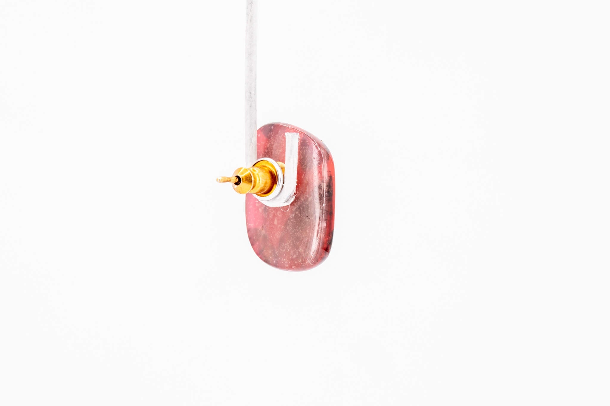 Crimson Stone Tiny Stud - Pearl Moon Creations