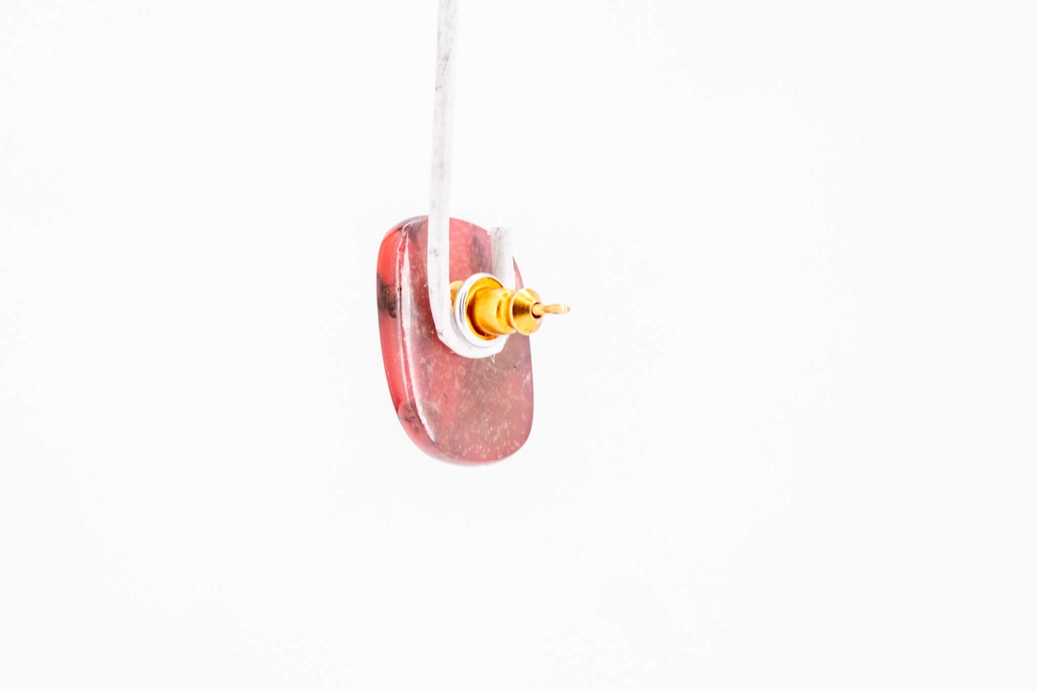 Crimson Stone Tiny Stud - Pearl Moon Creations