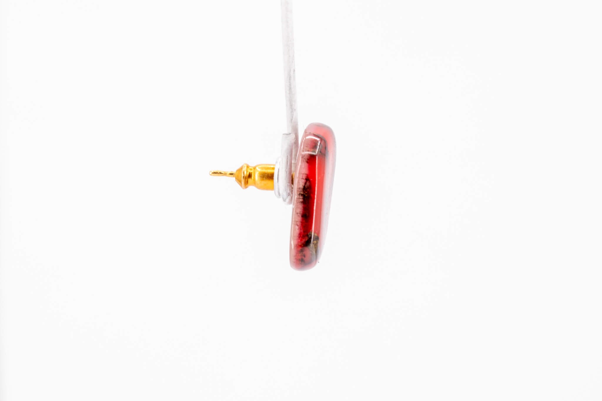 Crimson Stone Tiny Stud - Pearl Moon Creations