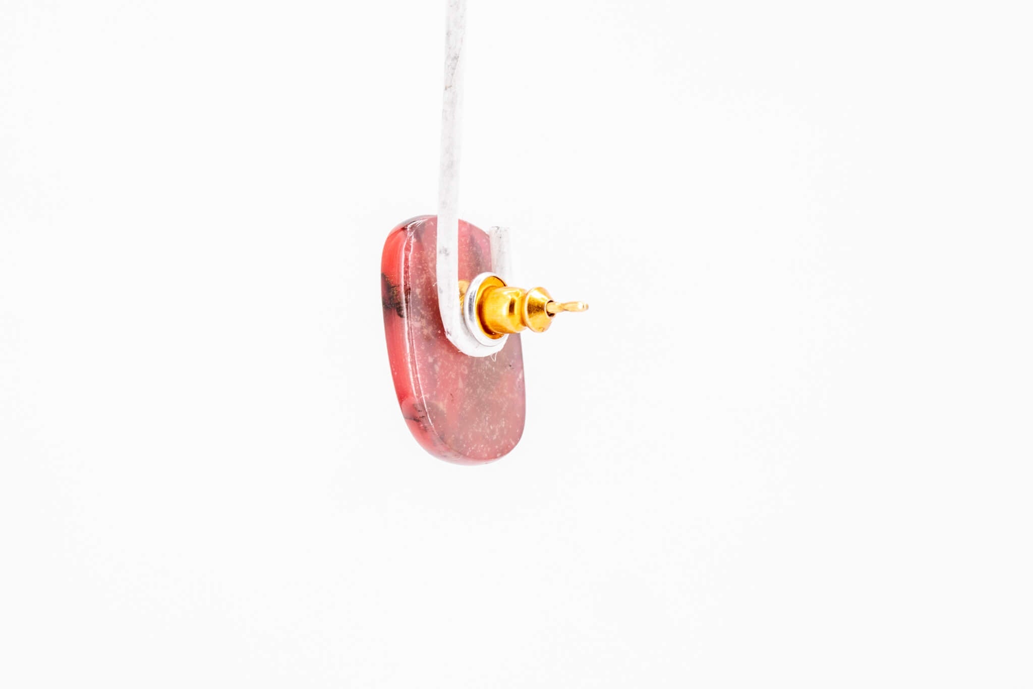 Crimson Stone Tiny Stud - Pearl Moon Creations