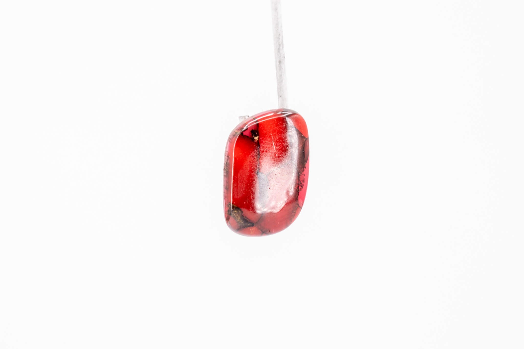 Crimson Stone Tiny Stud - Pearl Moon Creations